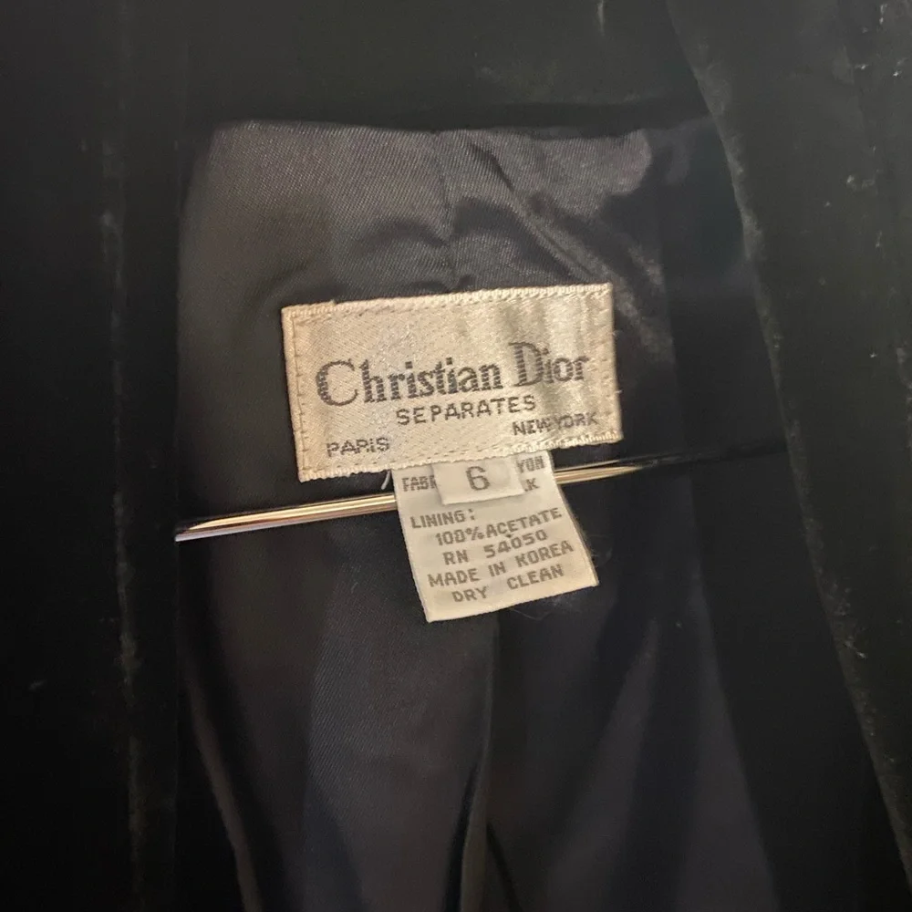 Dior Black Velvet Women's Blazer